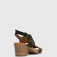 DESTINY Leather Block Heel Sandals