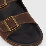 SLINKY Leather Double Buckle Sandals