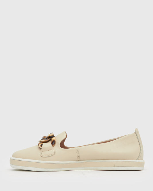 GOLDIE Leather Slip On Flats
