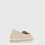 NED Gold Trim Leather Loafers