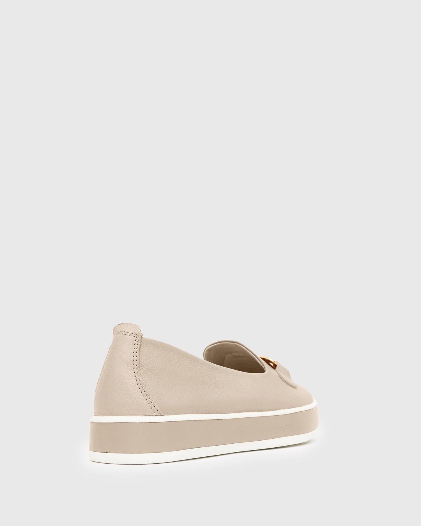 NED Gold Trim Leather Loafers
