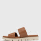 LUCKY Leather Footbed Slides