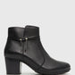GEORGIE Leather Heeled Ankle Boots