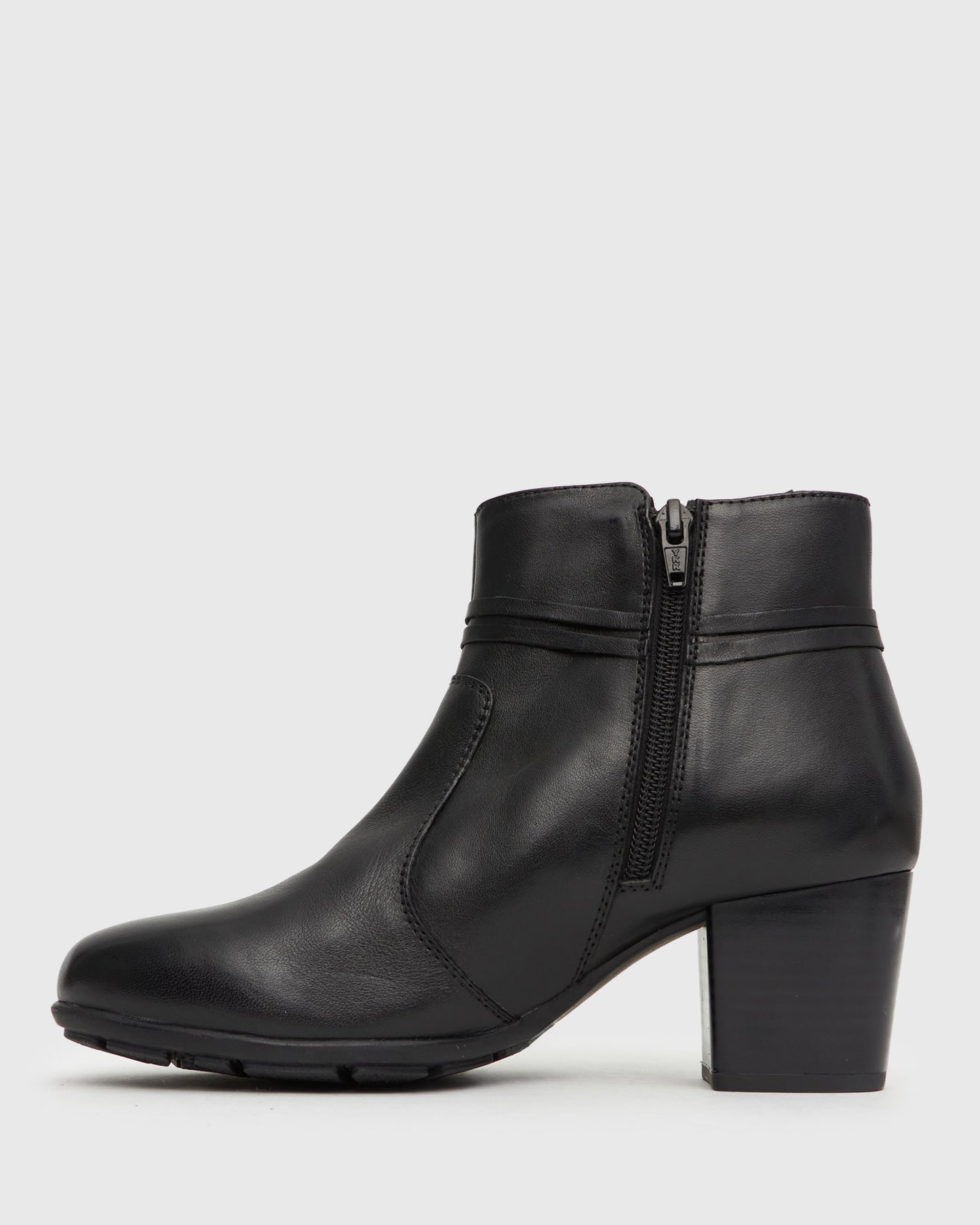 GEORGIE Leather Heeled Ankle Boots