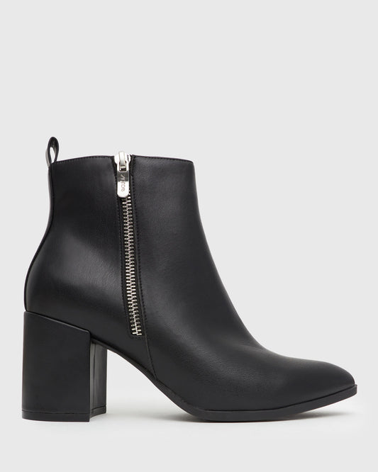 CLOVER Zip-Up Pointed Toe Boots