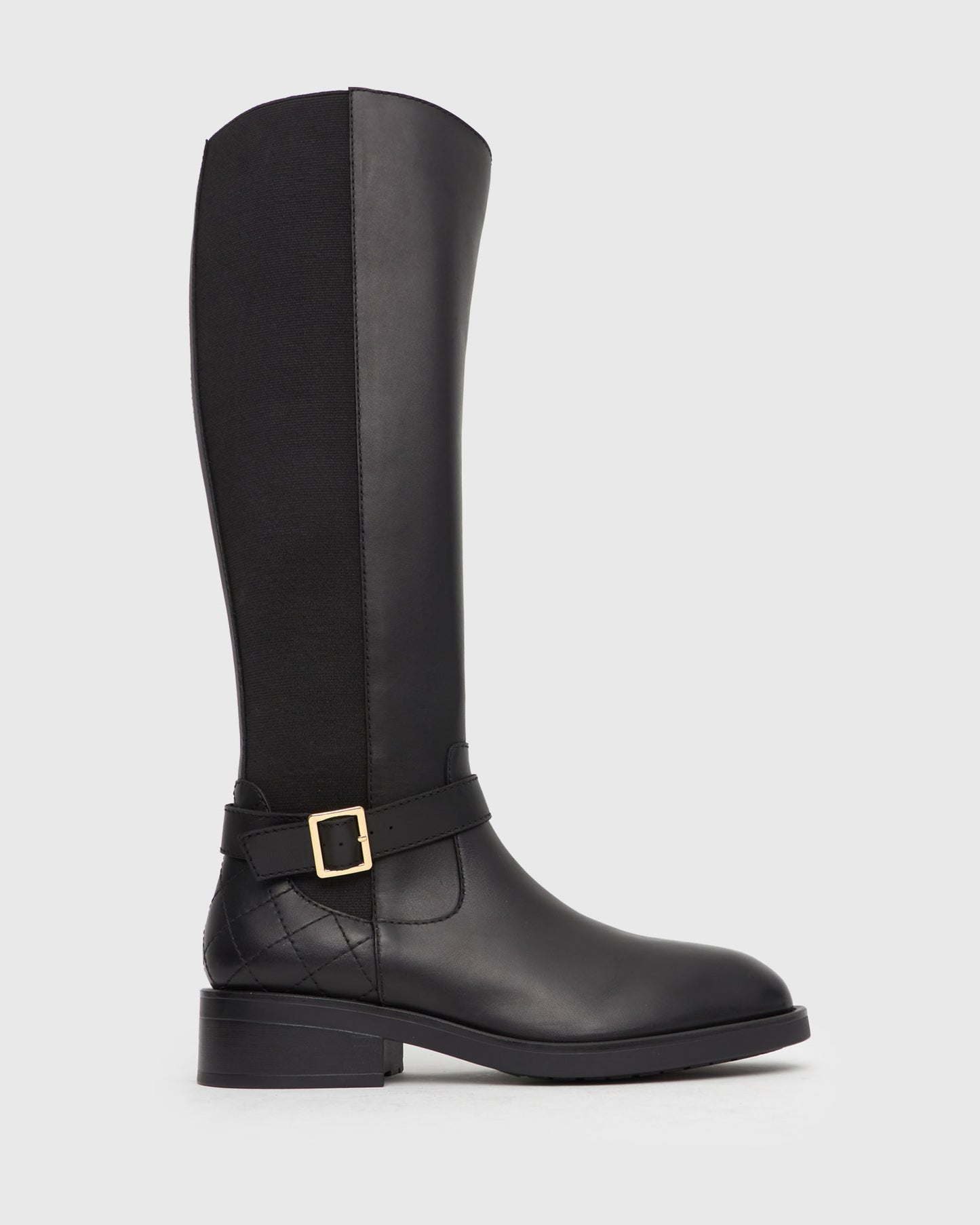 CECILIA Chunky Metal-Trim Riding Boots