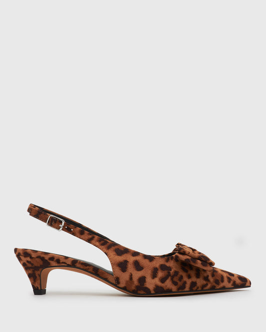 PRE-ORDER GIGGY Pointy Bow Slingback Pumps