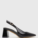 OLLIE Square Toe Leather Pumps