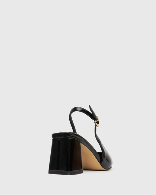 OLLIE Square Toe Leather Pumps