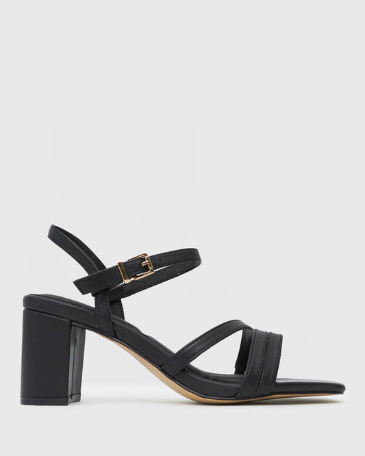 PRE-ORDER LANE Leather Block Heel Sandals