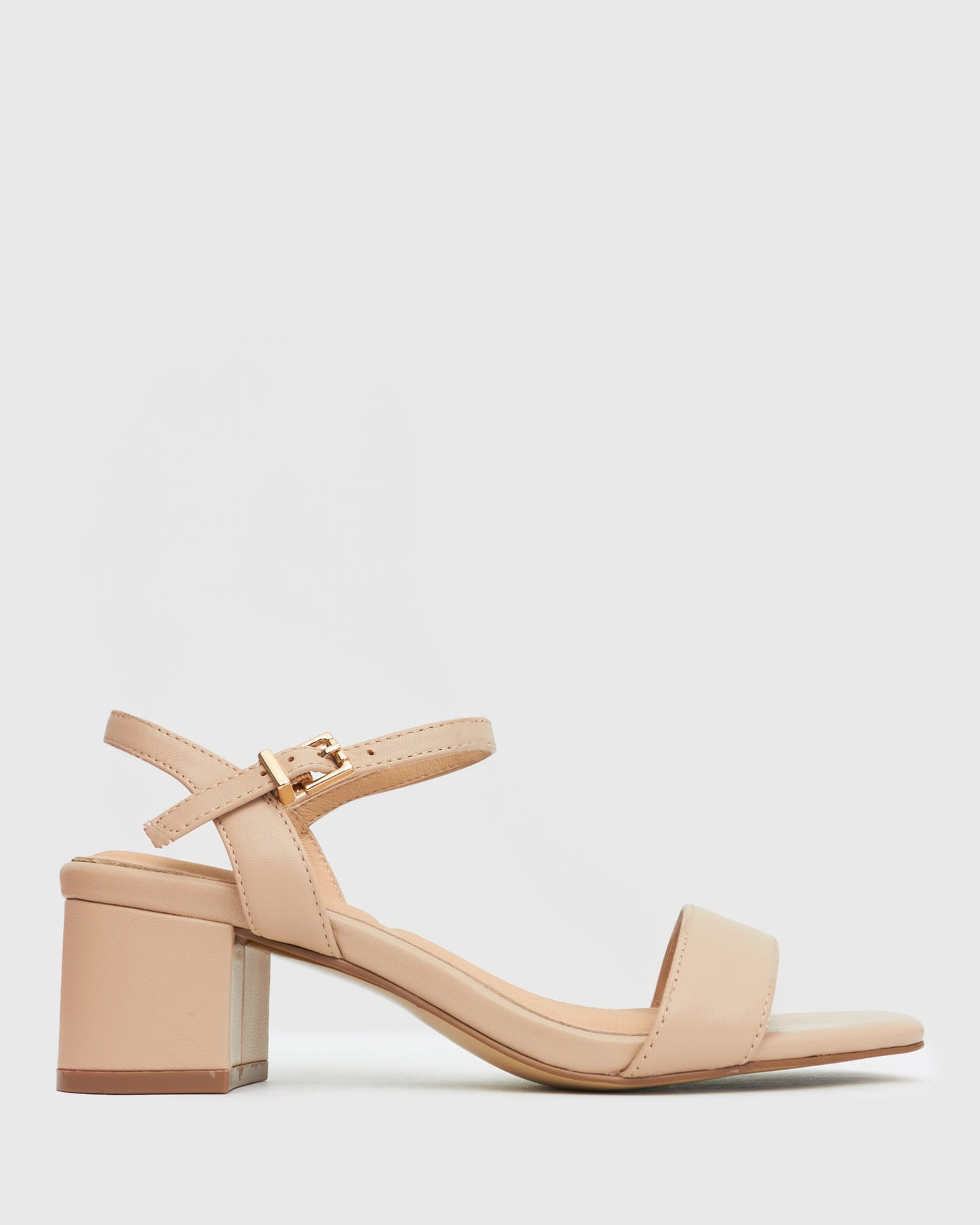 LIV Block Heel Leather Sandals