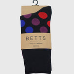 MENS BLACK MULTI BAMBOO SOCKS S/M