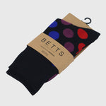 MENS BLACK MULTI BAMBOO SOCKS S/M
