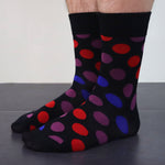 MENS BLACK MULTI BAMBOO SOCKS S/M