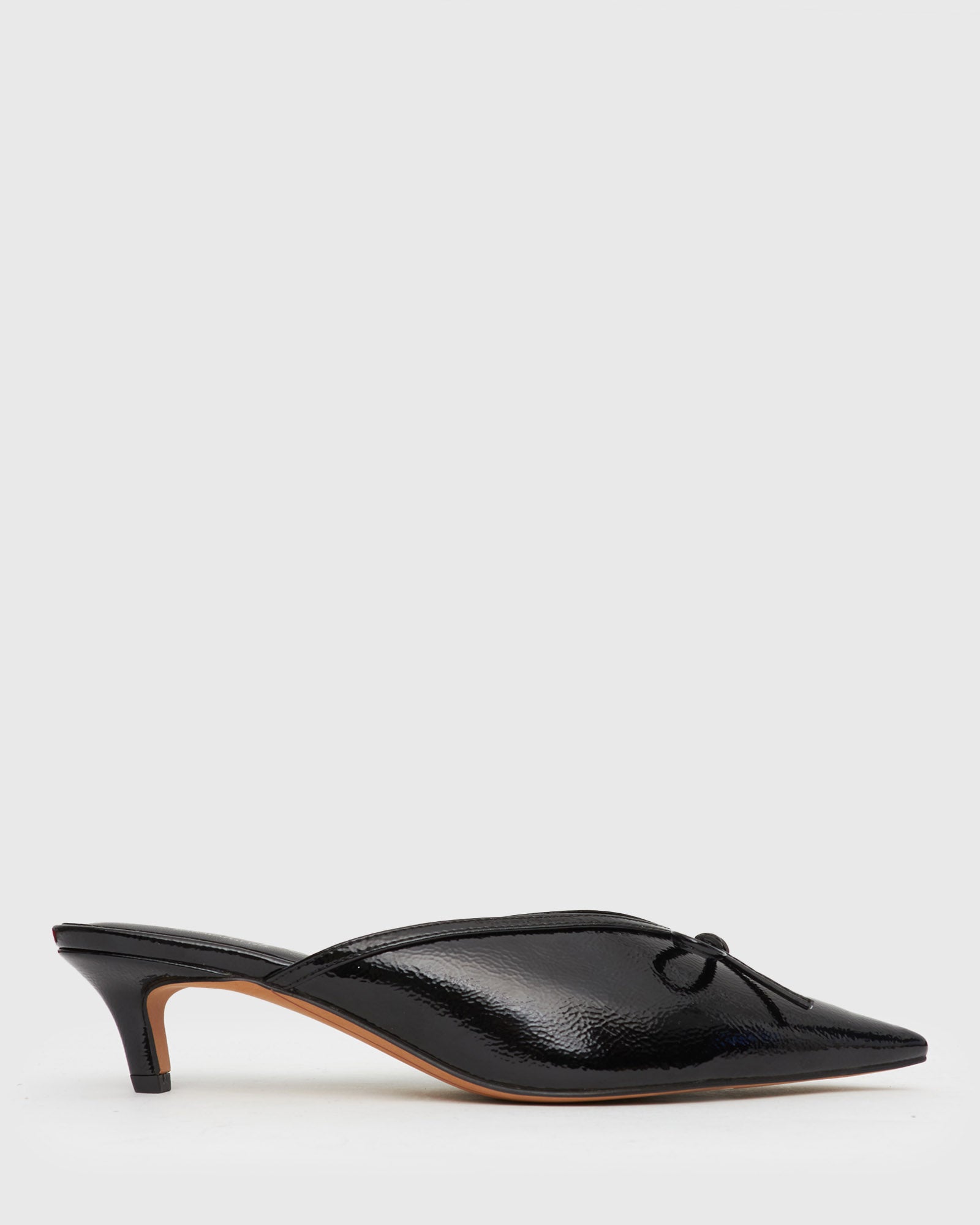 Buy LORETA Bow Accent Kitten Heel Mules by BETTS online - Betts