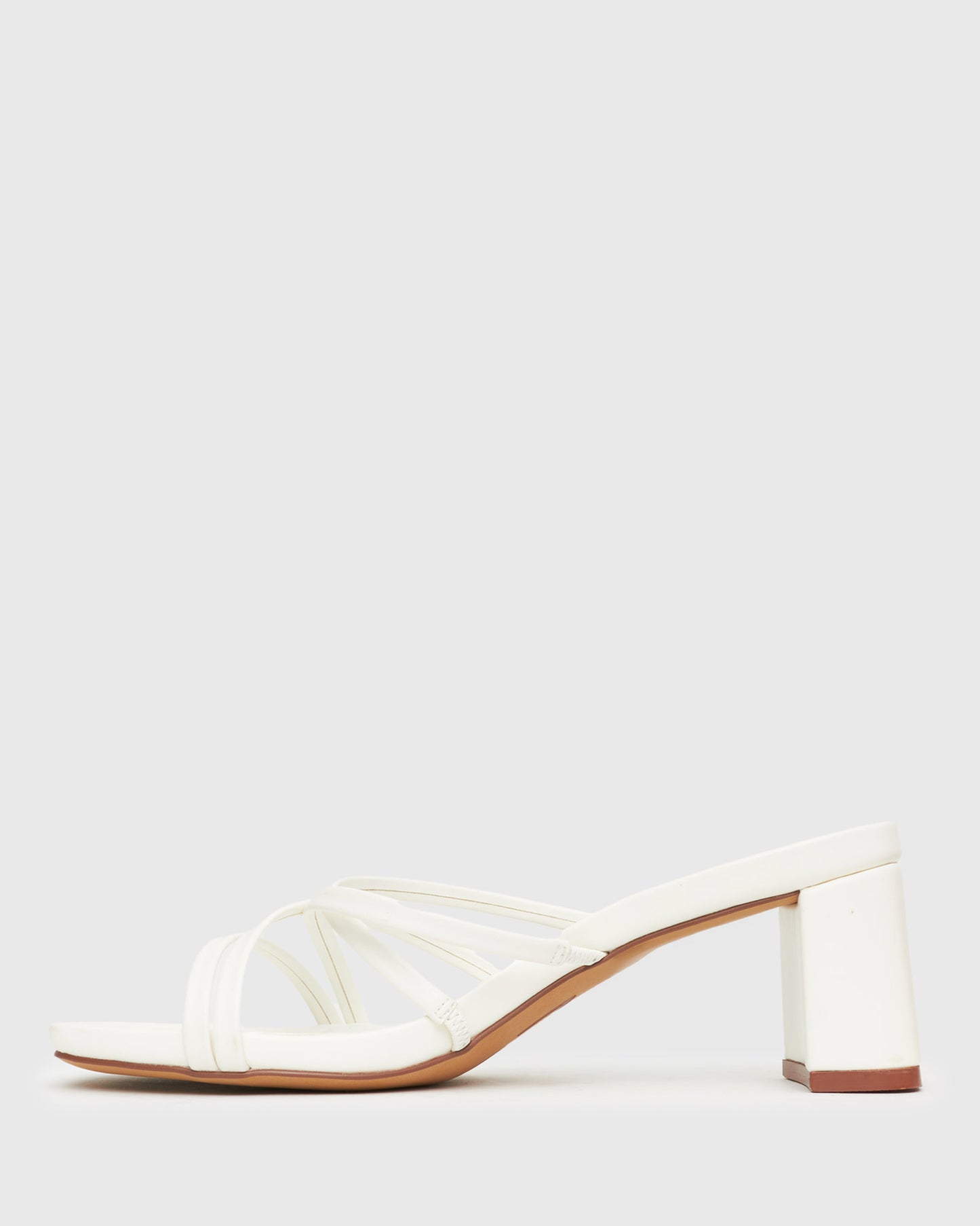 PRAISE Strappy Block Heel Mules