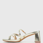 PRAISE Strappy Block Heel Mules