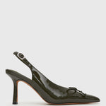 YVETTE Bow Slingback Stiletto Heels