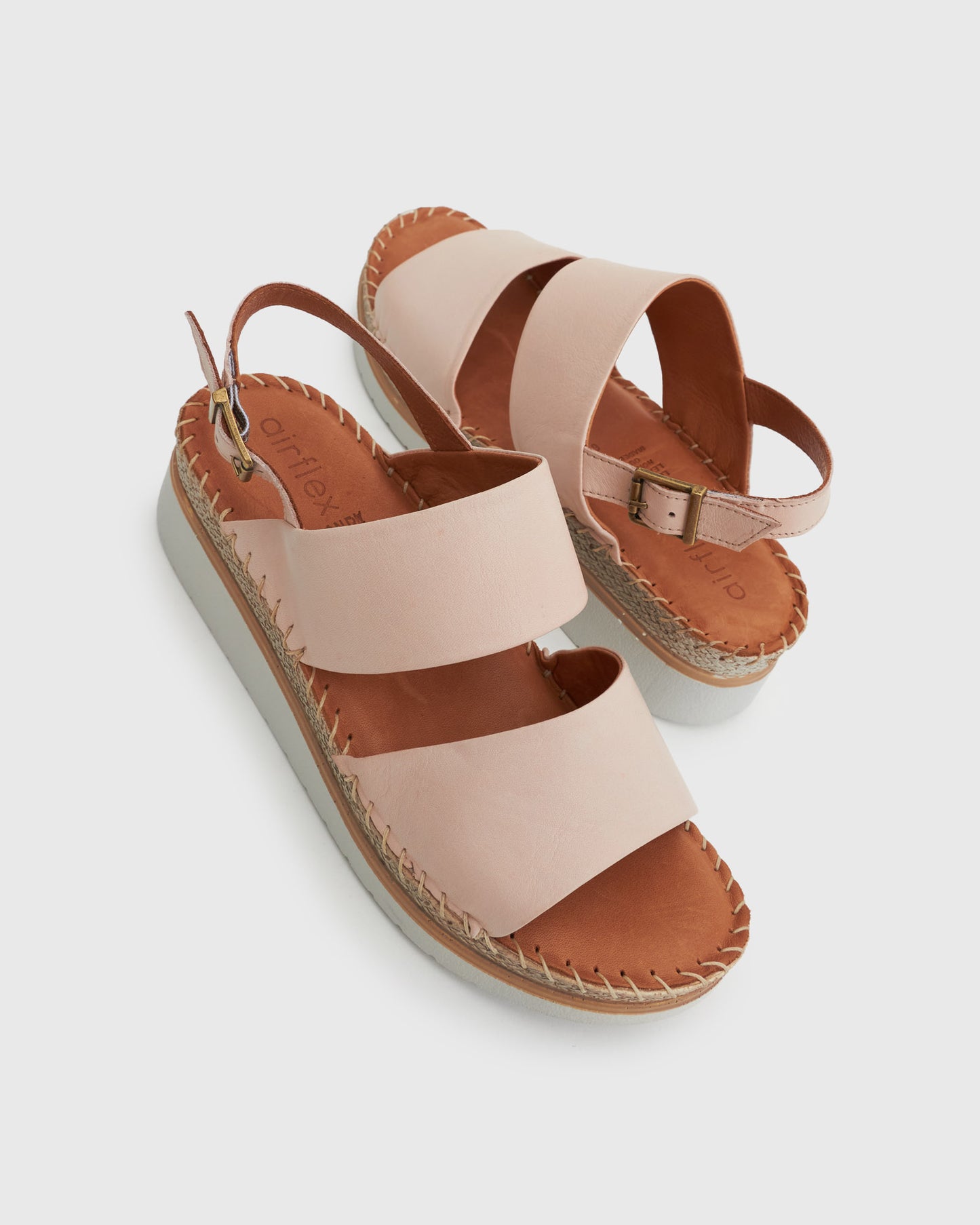 ANDY Leather Slingback Wedge Espadrilles