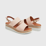 ANDY Leather Slingback Wedge Espadrilles