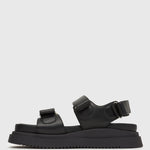 TREASURE Leather Flatform Sandals