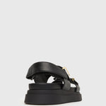 TREASURE Leather Flatform Sandals