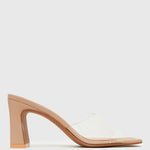 UNIQUE Square Toe Heeled Mules