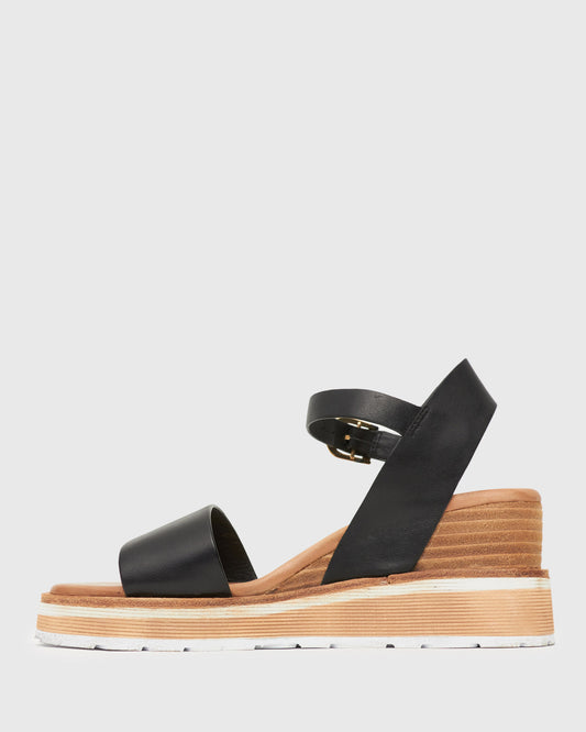 PRE-ORDER SANDREA Stacked Heel Wedges