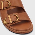 ZADIE Leather Buckle Slides