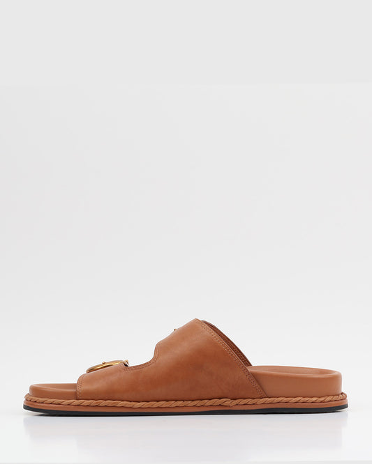 ZADIE Leather Buckle Slides