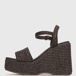 PRE-ORDER FAME Raffia Platform Wedges