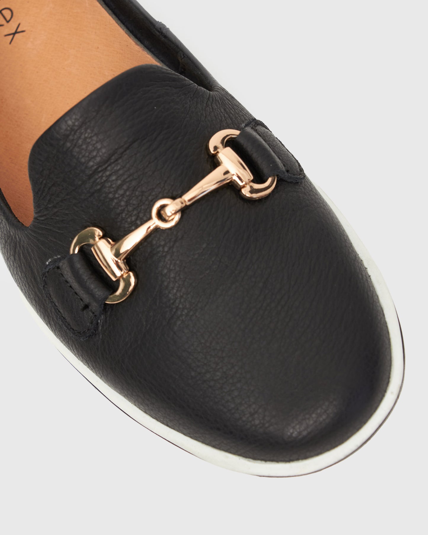 PRE-ORDER GEORGINA Gold Trim Leather Loafers