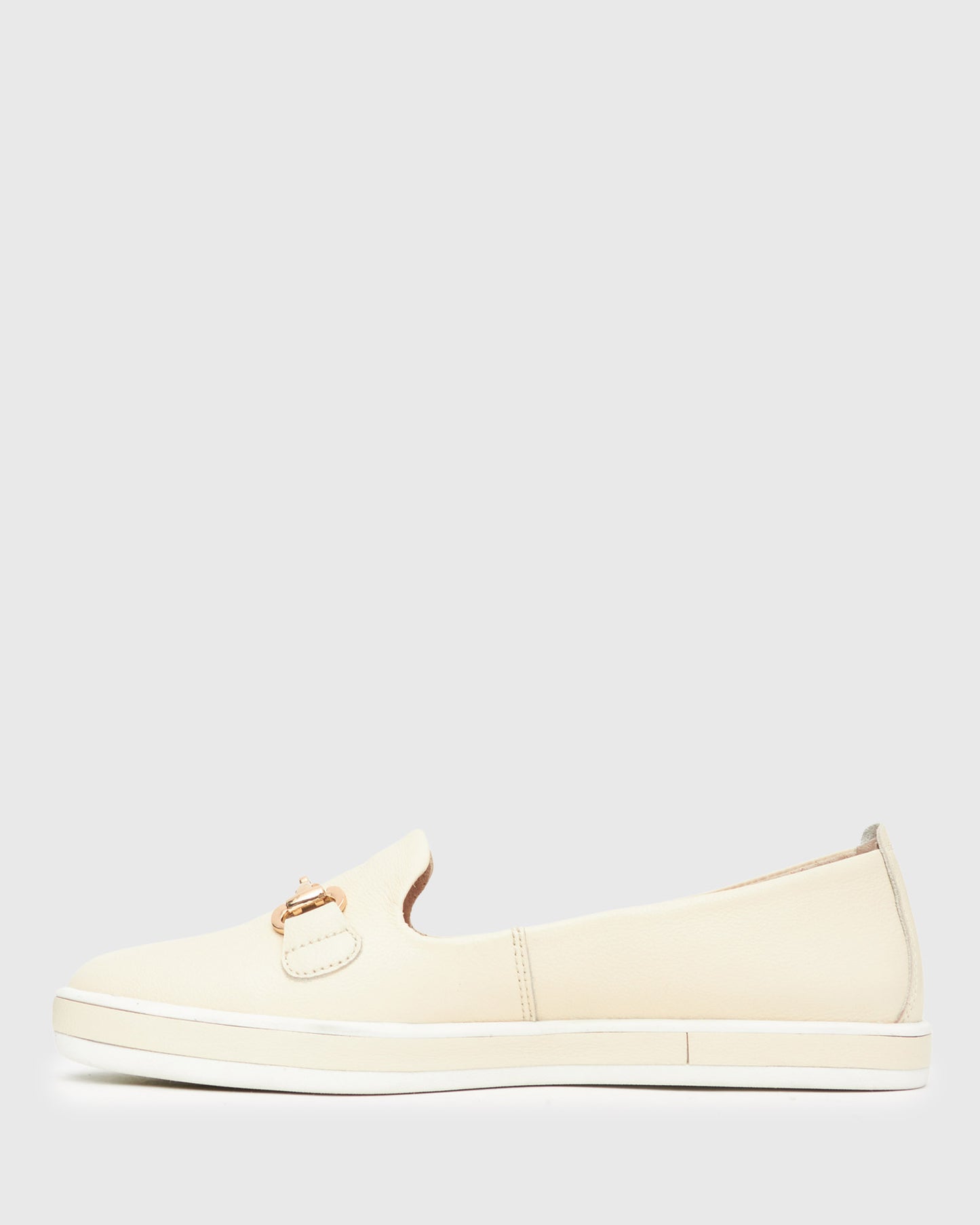 PRE-ORDER GEORGINA Gold Trim Leather Loafers
