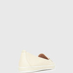 PRE-ORDER GEORGINA Gold Trim Leather Loafers