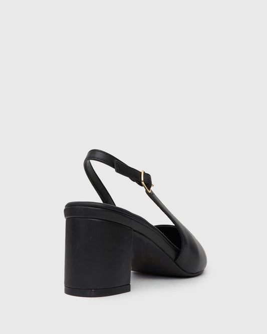 Wider Fit GUS Block Heel Slingback Pumps