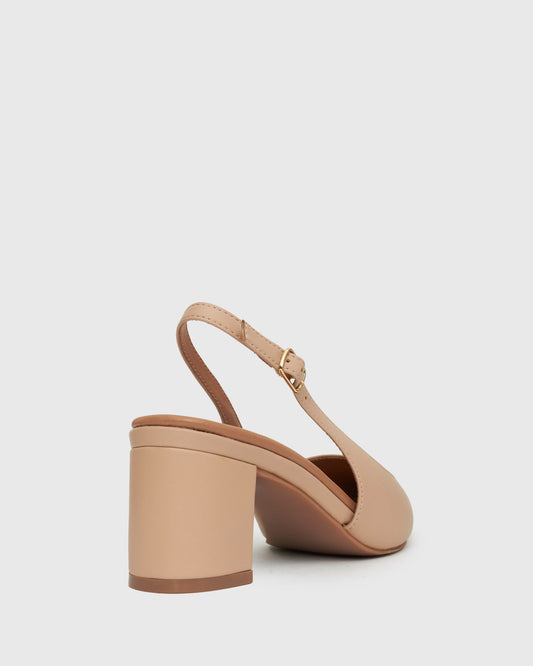 Wider Fit GUS Block Heel Slingback Pumps