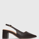Wider Fit GUS Block Heel Slingback Pumps