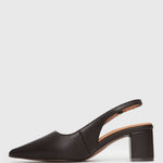 Wider Fit GUS Block Heel Slingback Pumps