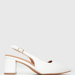 Wider Fit GUS Block Heel Slingback Pumps