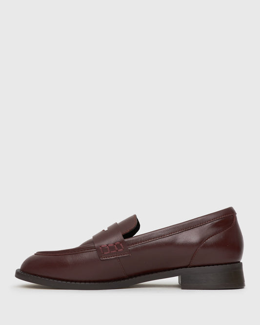 CASSIE Leather Penny Loafers