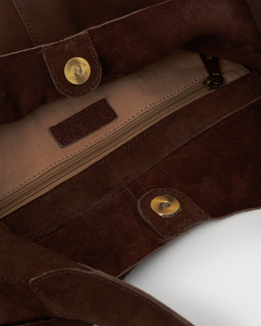 FABLE Suede Leather Tote Bag