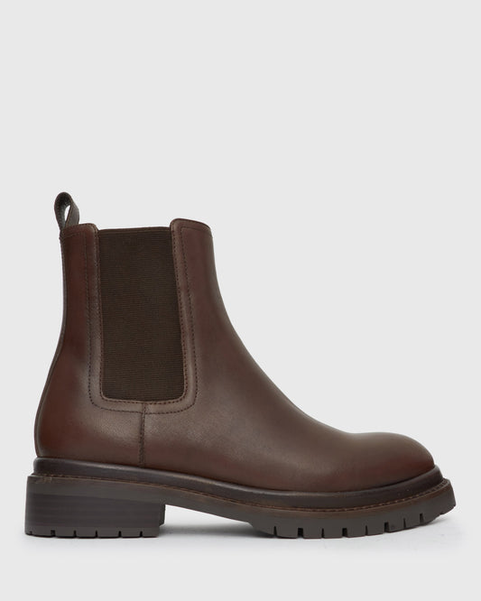 INDIGO Leather Chelsea Ankle Boots