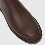 INDIGO Leather Chelsea Ankle Boots