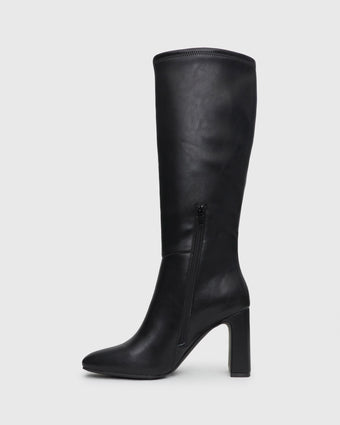 PRIME Block Heel Knee High Boots