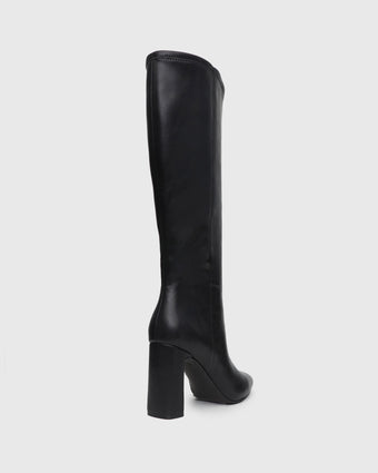 PRIME Block Heel Knee High Boots