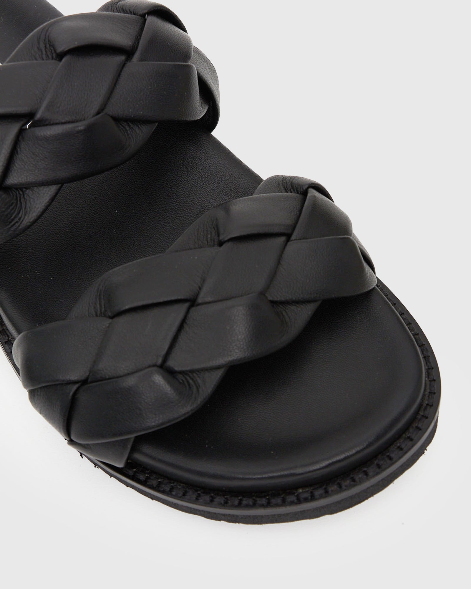 HAVANA Leather Braided Slides