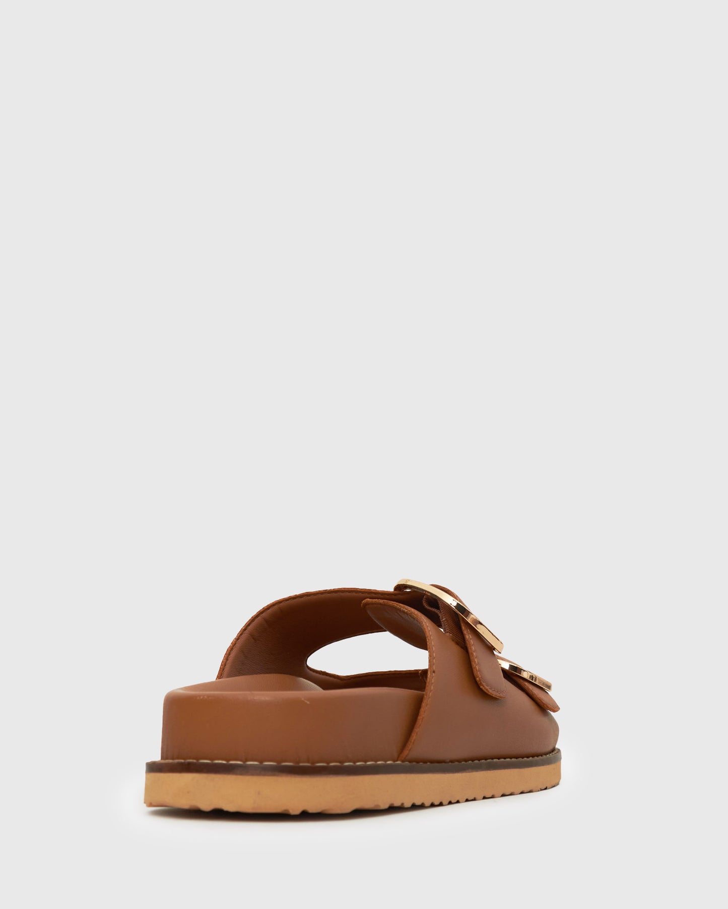 Wider Fit HUSH Leather Buckle Slides