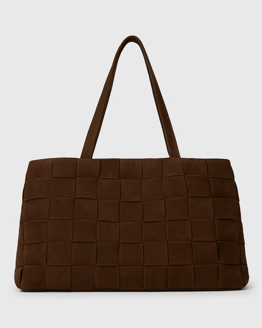 PRE-ORDER KENNIE Leather Woven Tote Handbag
