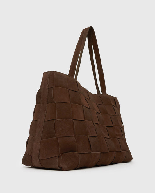 PRE-ORDER KENNIE Leather Woven Tote Handbag