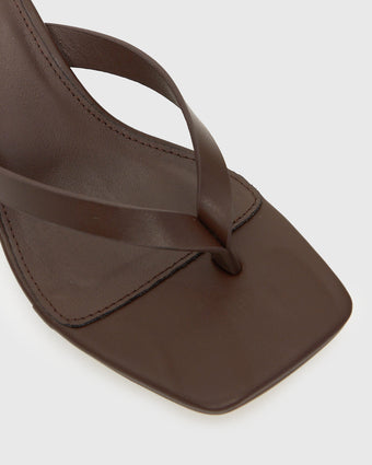 SUNDOWNER Leather Thong Mule Sandals
